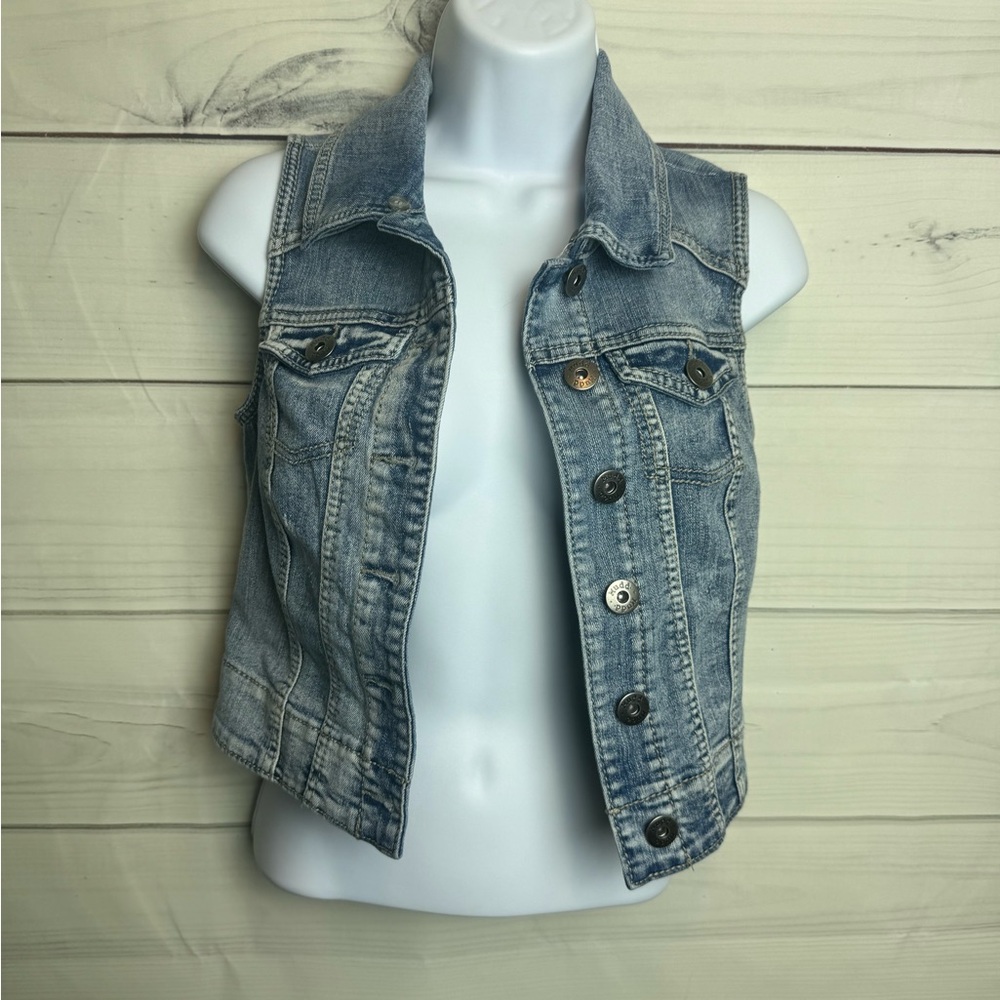 Mudd Blue Denim Vest Casual Jean XS